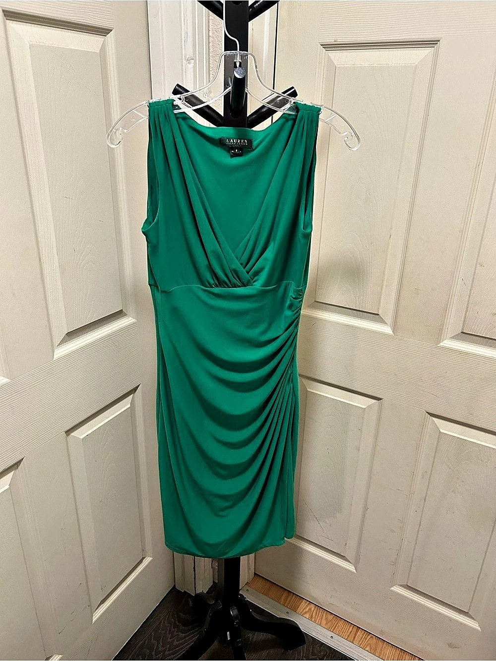 Lauren Ralph Lauren Faux Wrap Kelly Green Dres.